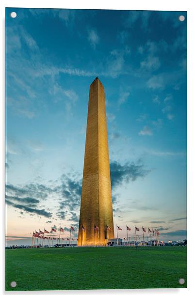 The Washington Monument Acrylic by Kieran Brimson