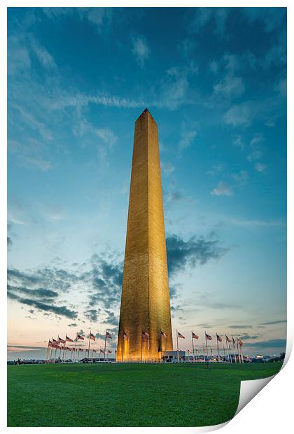 The Washington Monument Print by Kieran Brimson