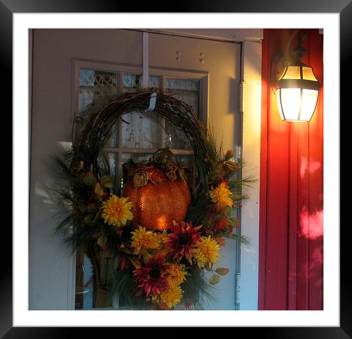 Fall Colors at the Door Framed Mounted Print by Pics by Jody Adams
