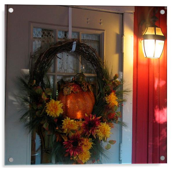 Fall Colors at the Door Acrylic by Pics by Jody Adams