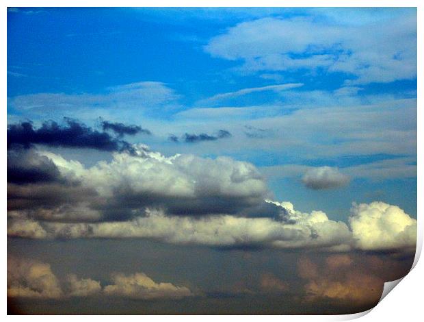Blue Clouds Print by Pics by Jody Adams