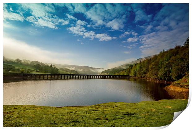 Ladybower reservoir Peak District Print by Oxon Images