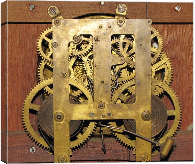 Brass clock works Canvas Print by Don Brady