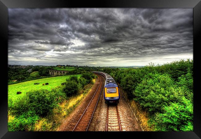 HST at Moorswater Viaduct Framed Print by Rob Hawkins