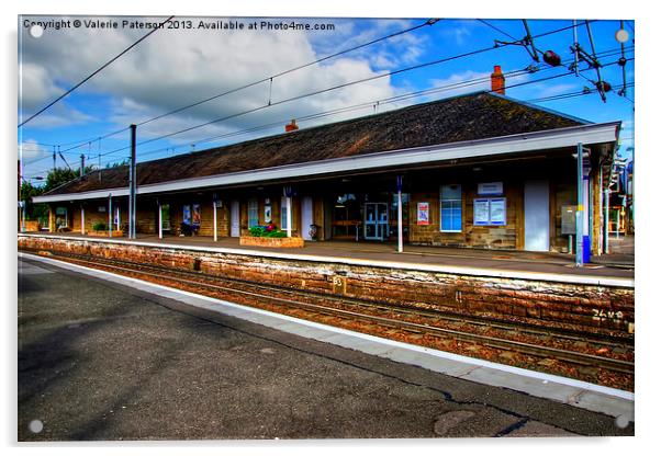 Kilwinning Train Station Acrylic by Valerie Paterson