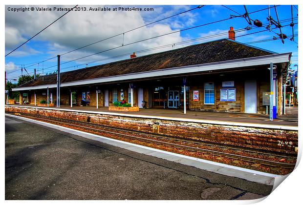 Kilwinning Train Station Print by Valerie Paterson