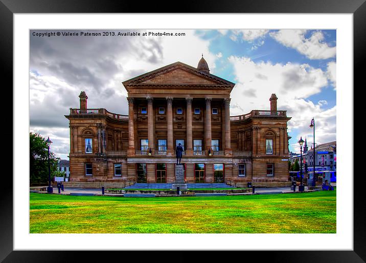 Paisley Town Hall Framed Mounted Print by Valerie Paterson