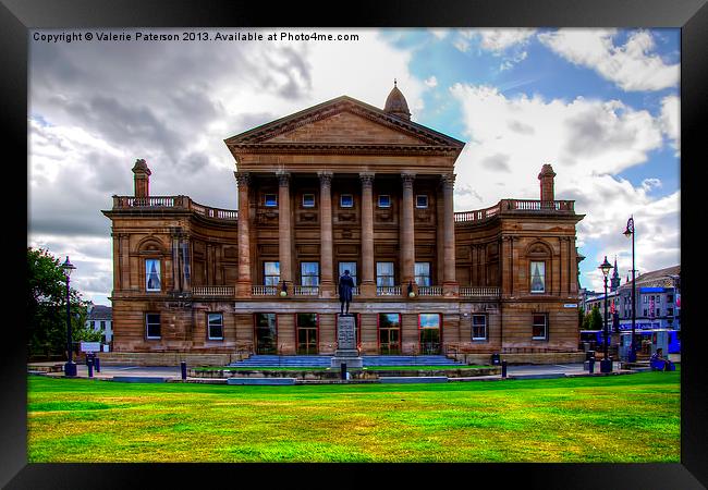 Paisley Town Hall Framed Print by Valerie Paterson