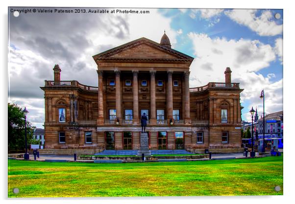 Paisley Town Hall Acrylic by Valerie Paterson