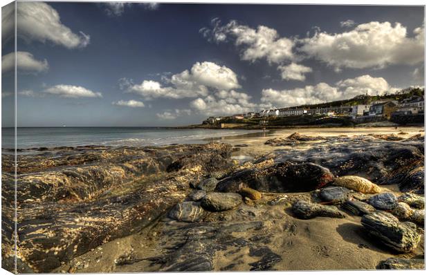 Portscatho Beach Canvas Print by Rob Hawkins