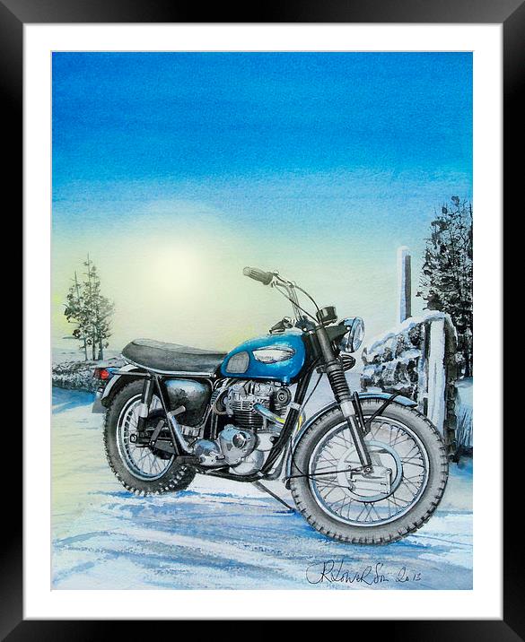 If you go when the snowflakes storm Framed Mounted Print by John Lowerson