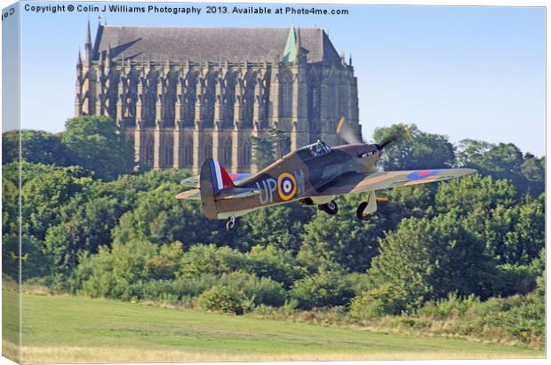 Hawker Hurricane and Lancing College Canvas Print by Colin Williams Photography