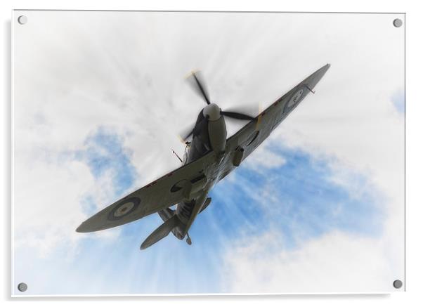 Supermarine Spitfire Acrylic by Nigel Bangert