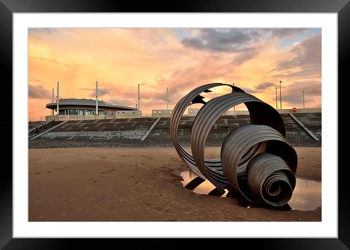 Marys Shell Cleveleys Sunset Framed Mounted Print by Gary Kenyon