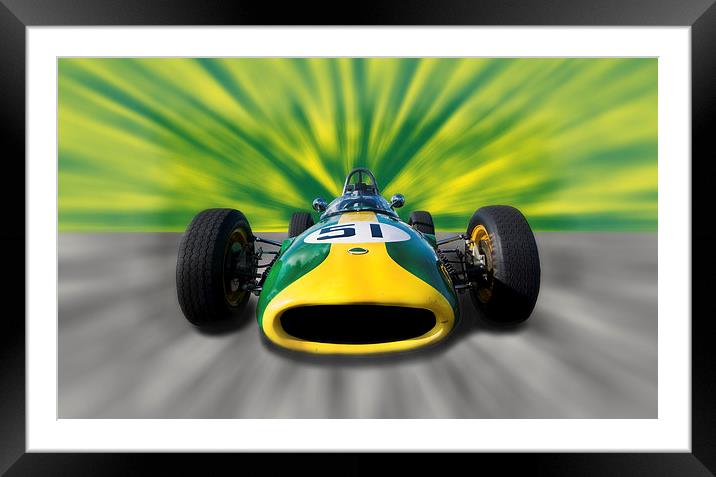 Lotus F1 Framed Mounted Print by Nigel Bangert