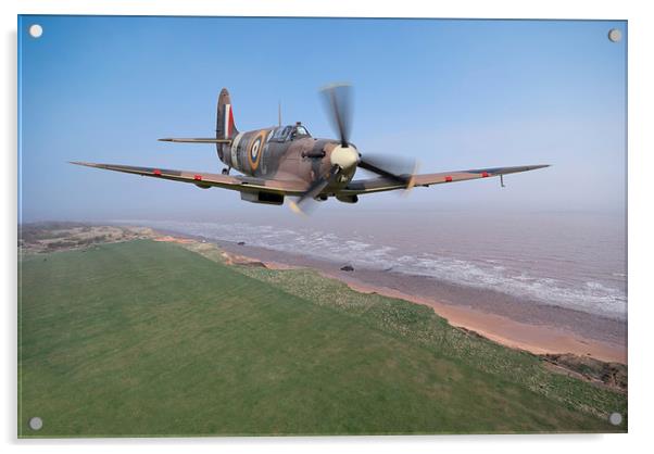 Spitfire Patrol Acrylic by Nigel Bangert