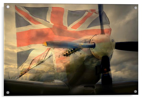 Grace Spitfire ML407 Acrylic by Nigel Bangert