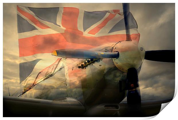 Grace Spitfire ML407 Print by Nigel Bangert