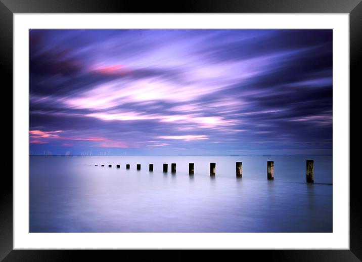 Seascape in Amethyst Framed Mounted Print by Andrew Squires