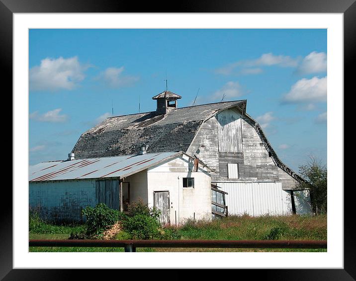 Big White Barn Framed Mounted Print by Pics by Jody Adams