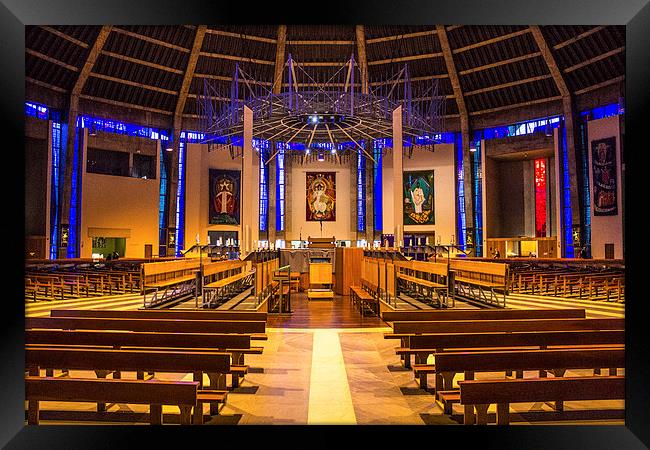 Liverpool Metropolitan Cathedral Interior Framed Print by Paul Madden