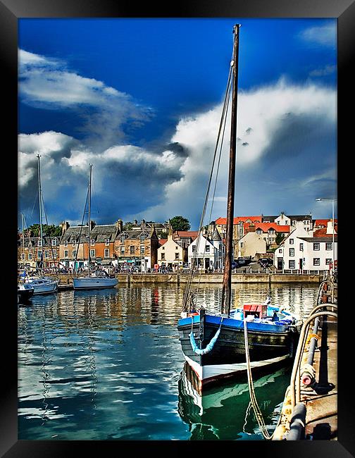 Anstruther Harbour Framed Print by Fee Easton