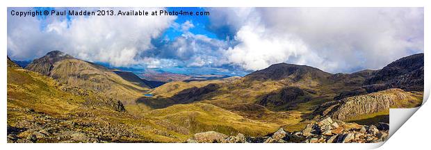 Scafell Pike Panorama Print by Paul Madden