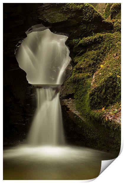 St.Nectans Waterfall Print by Thomas Schaeffer