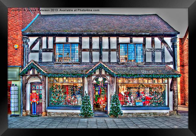 Christmas Shop Framed Print by Valerie Paterson