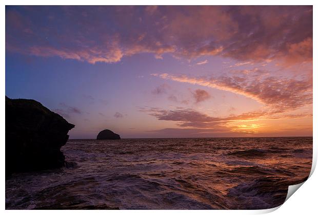 SUnset at Trebarwith Print by Thomas Schaeffer