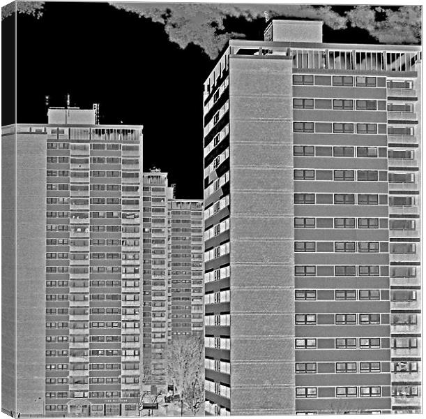 ARE TOWERBLOCKS  A NEGATIVE CONCEPT? Canvas Print by Mal Taylor Photography