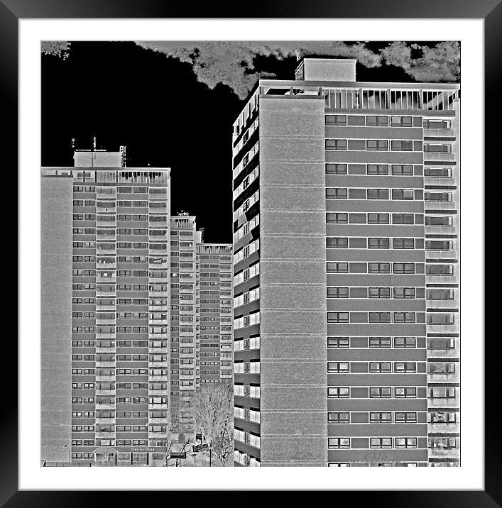 ARE TOWERBLOCKS  A NEGATIVE CONCEPT? Framed Mounted Print by Mal Taylor Photography