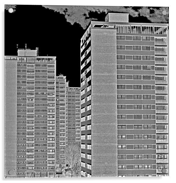 ARE TOWERBLOCKS  A NEGATIVE CONCEPT? Acrylic by Mal Taylor Photography