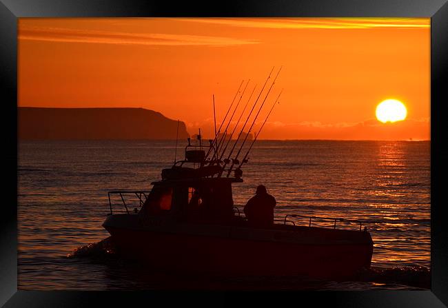 Heading out to fish Framed Print by Alan Sutton