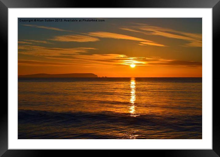 Needles Sunrise Framed Mounted Print by Alan Sutton