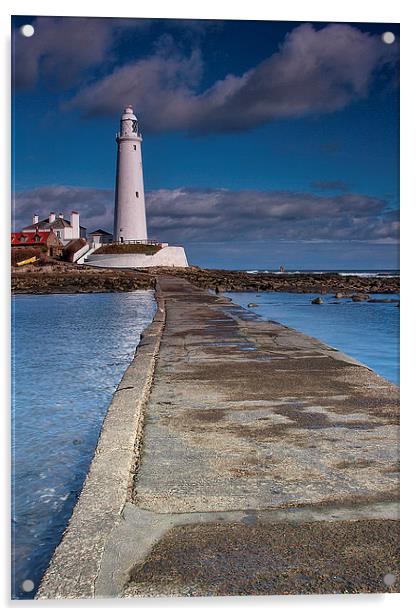 St Marys Lighthouse Acrylic by K7 Photography