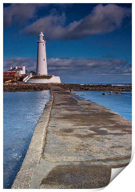 St Marys Lighthouse Print by K7 Photography