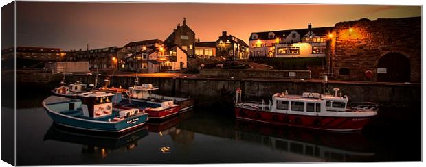 Seahouses Harbour Panoramic Canvas Print by Northeast Images