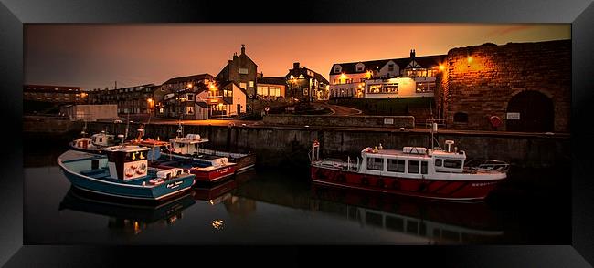Seahouses Harbour Panoramic Framed Print by Northeast Images