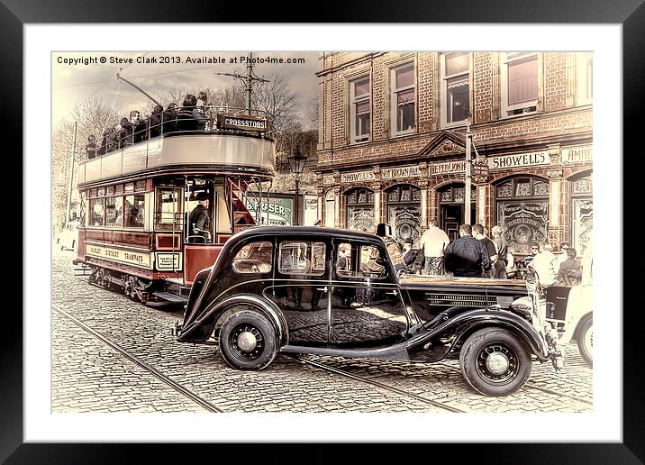Paisley District Tram - Hand Tinted Effect Framed Mounted Print by Steve H Clark