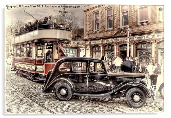 Paisley District Tram - Hand Tinted Effect Acrylic by Steve H Clark