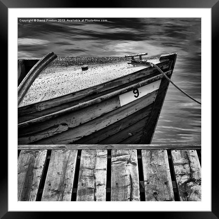 Boat Number 9 Framed Mounted Print by David Preston