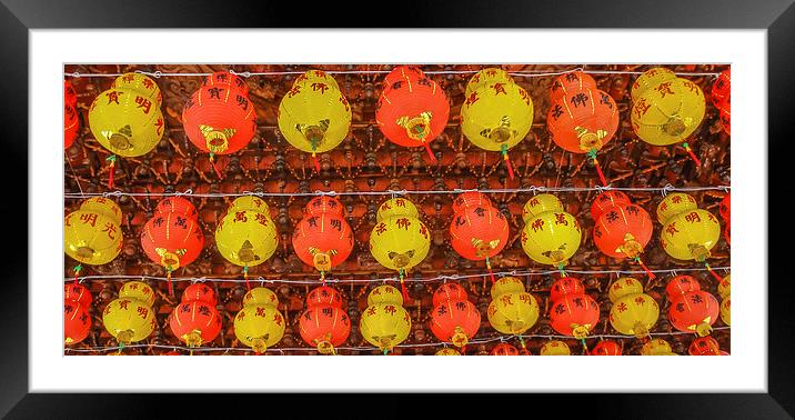 Penang - Chinese Lanterns Framed Mounted Print by colin chalkley