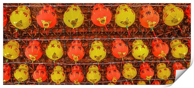 Penang - Chinese Lanterns Print by colin chalkley