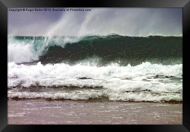Surf Wave 1 Framed Print by Roger Butler