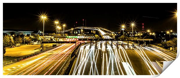 Busy light trails Print by jim wardle-young