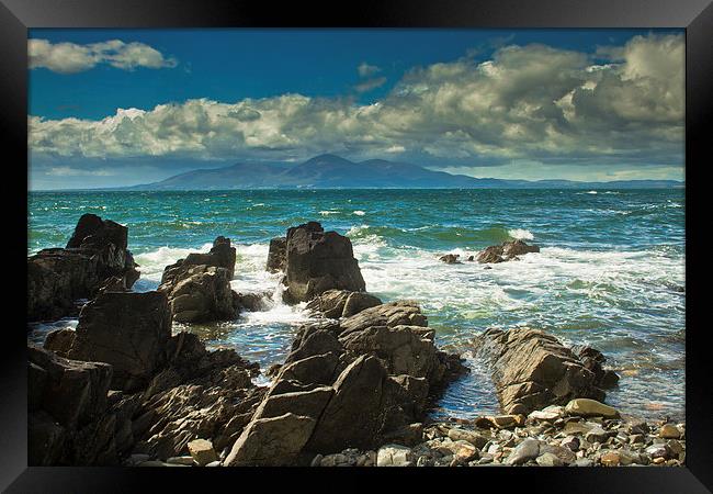Mountains of Mourne from St John’s Point Framed Print by pauline morris