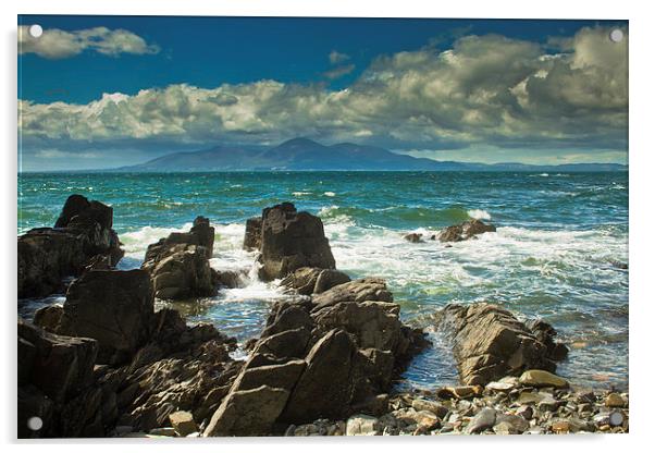 Mountains of Mourne from St John’s Point Acrylic by pauline morris