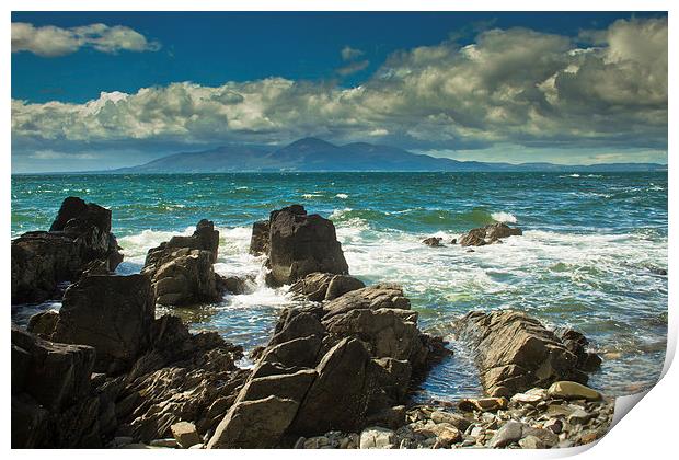 Mountains of Mourne from St John’s Point Print by pauline morris