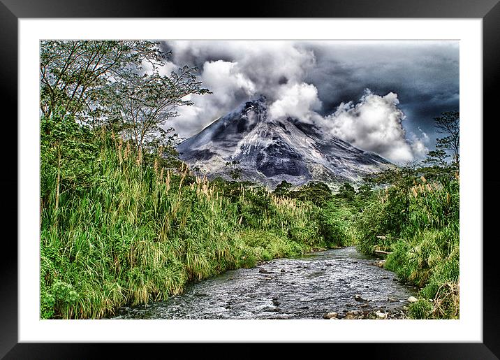 Arenal Volcano - Costa Rica Framed Mounted Print by Anne Rodkin